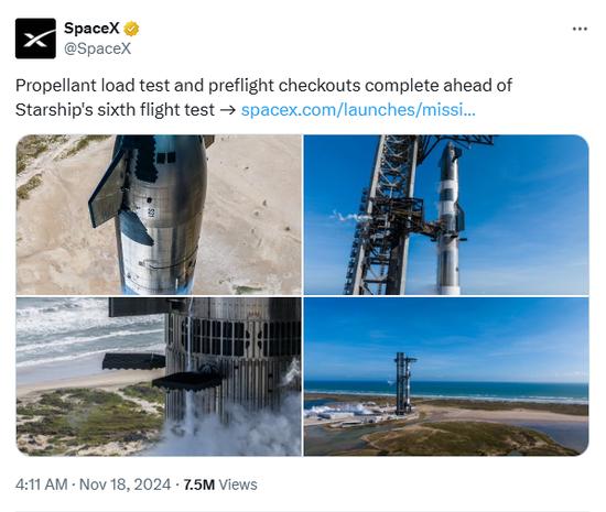 SpaceX星舰第六次试射 特朗普亲临