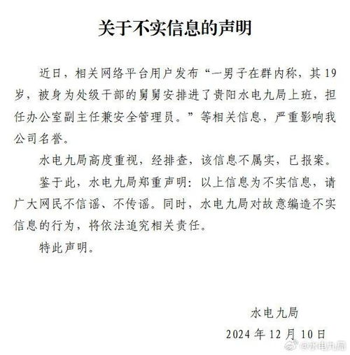 水电九局报案：揭开背后的故事