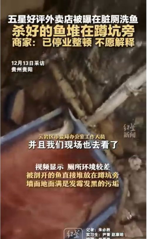 被曝在厕所洗鱼，外卖店已停业整顿：食品安全背后的隐忧