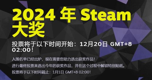 Steam大奖提名名单公布：我的游戏之旅与期待