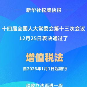 增值税法通过！2026年1月1日起施行：个人视角解读