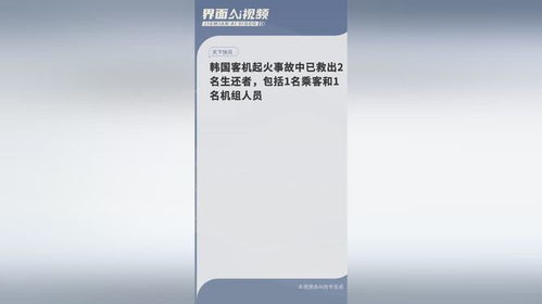 亲历韩国客机着火事件：生还者背后的惊魂一刻