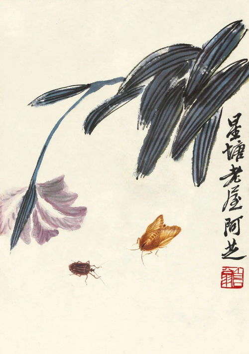 齐白石花鸟画写生作品