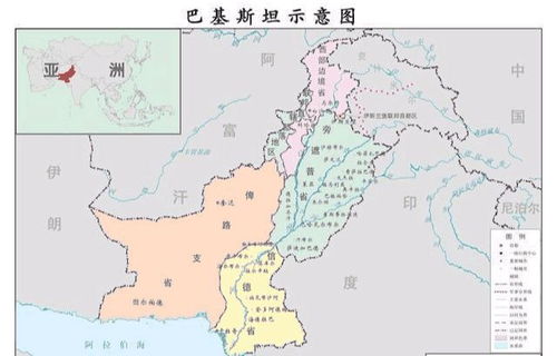 印度和巴基斯坦边界地图