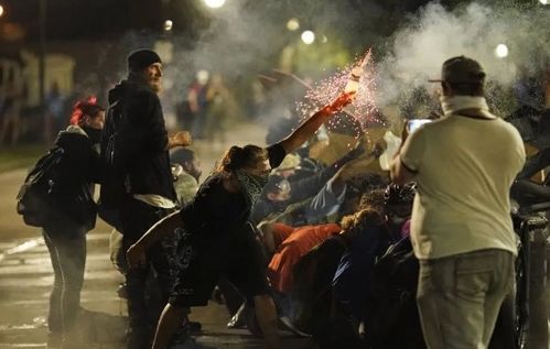 印度街头抗议场景